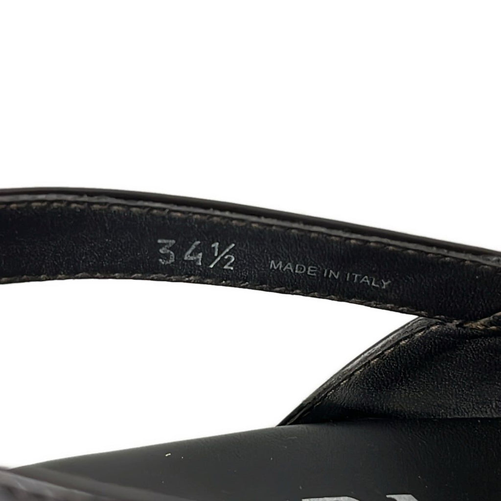Prada Sandals 34.5 From the Runway Re Edition Dark Brown Leather — view 6