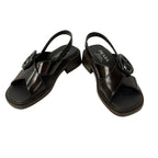 Prada Sandals 34.5 From the Runway Re Edition Dark Brown Leather — view 2