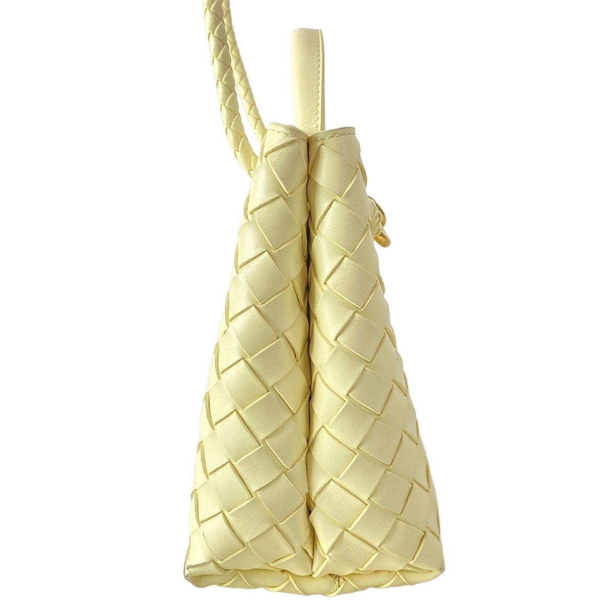 Bottega Veneta Shoulder Bag Small Andyamo Light Yellow 2-Way Leather — view 2