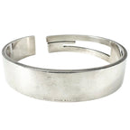 Gucci Cutout Logo Silver Bangle Bracelet — view 5