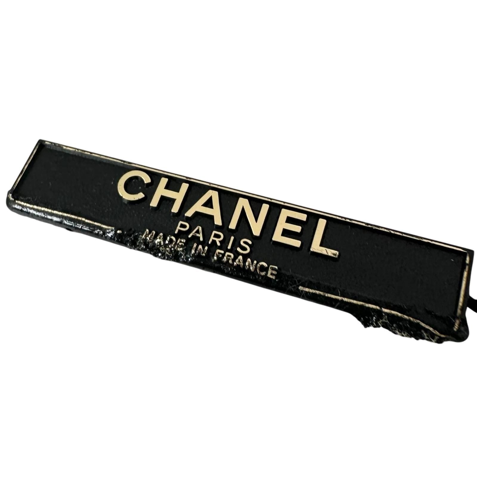 Chanel Logo Rubber Black White Bracelet Silver — view 9