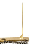 Chanel Pearl Logo Gold Plated Brooch — view 4