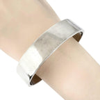 Gucci Cutout Logo Silver Bangle Bracelet — view 3