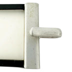 Chanel Logo Rubber Black White Bracelet Silver — view 6