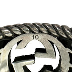 Gucci Interlocking Green Silver Ring — view 6