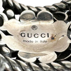 Gucci Interlocking Green Silver Ring — view 4