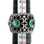 Gucci Interlocking Green Silver Ring — view 8