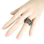 Gucci Interlocking Green Silver Ring — view 7