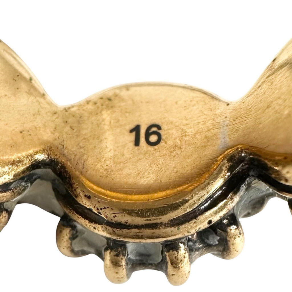 Gucci Cat Head Rhinestone Gold Multicolor Ring — view 5