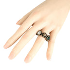 Gucci Cat Head Rhinestone Gold Multicolor Ring — view 7
