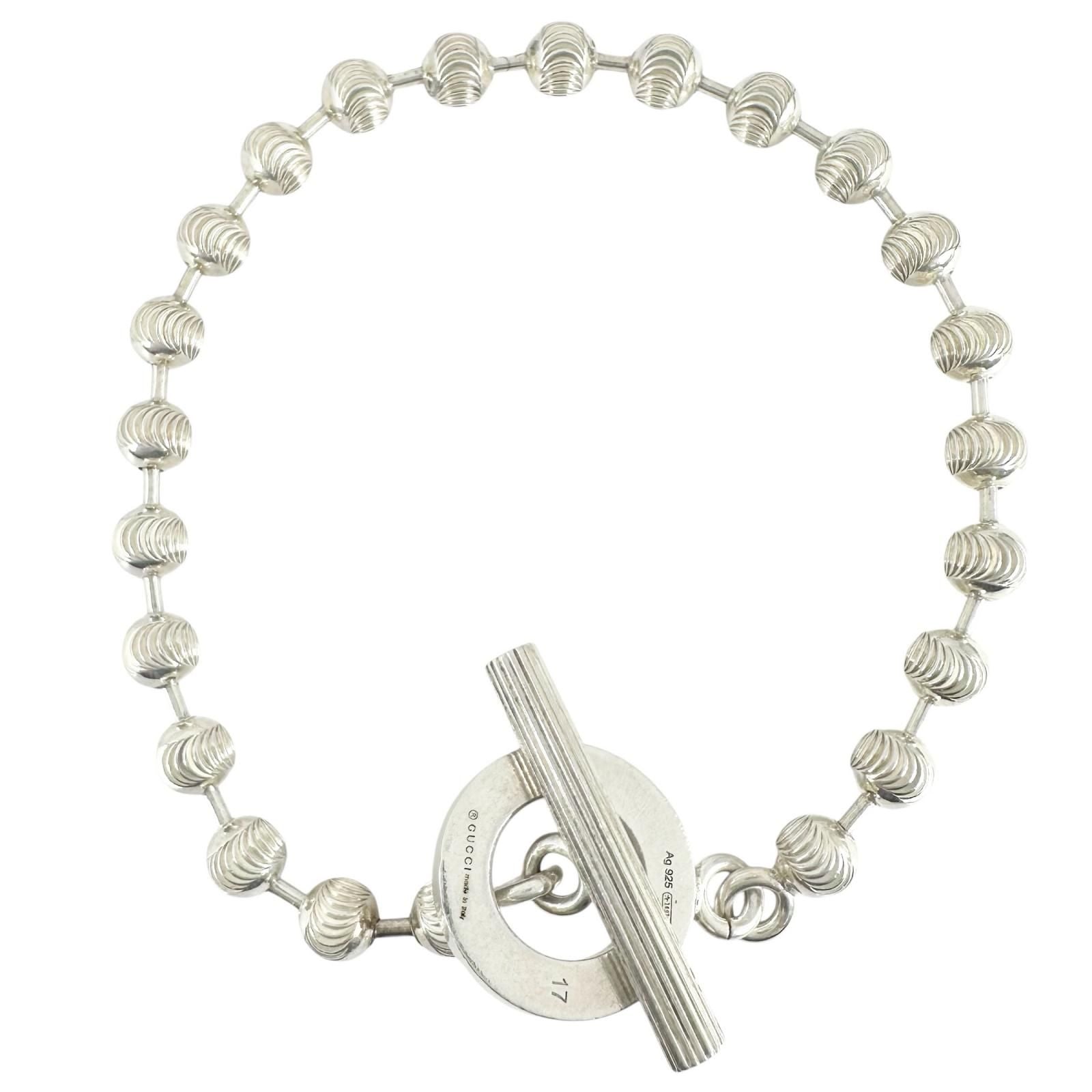Gucci Ball Chain Silver Bracelet — view 3