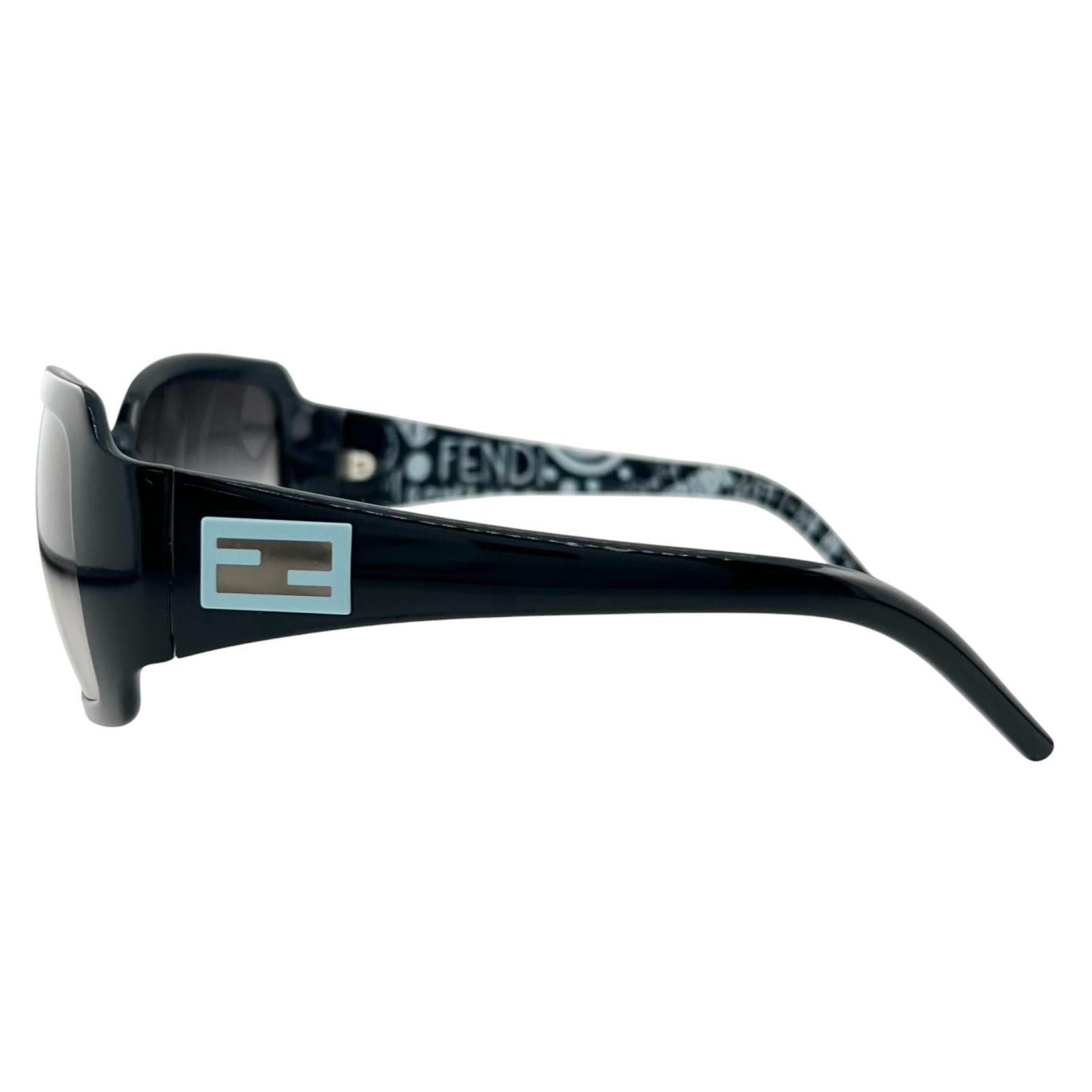 Fendi FF Logo Acetate Indigo Blue Light Sunglasses Eyewear — view 3