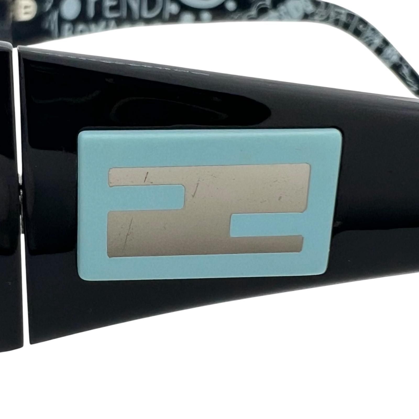 Fendi FF Logo Acetate Indigo Blue Light Sunglasses Eyewear — view 8