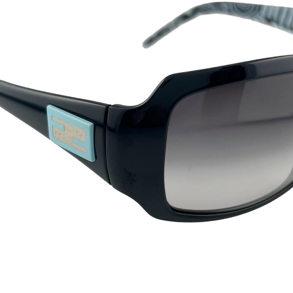 Fendi FF Logo Acetate Indigo Blue Light Sunglasses Eyewear — view 6