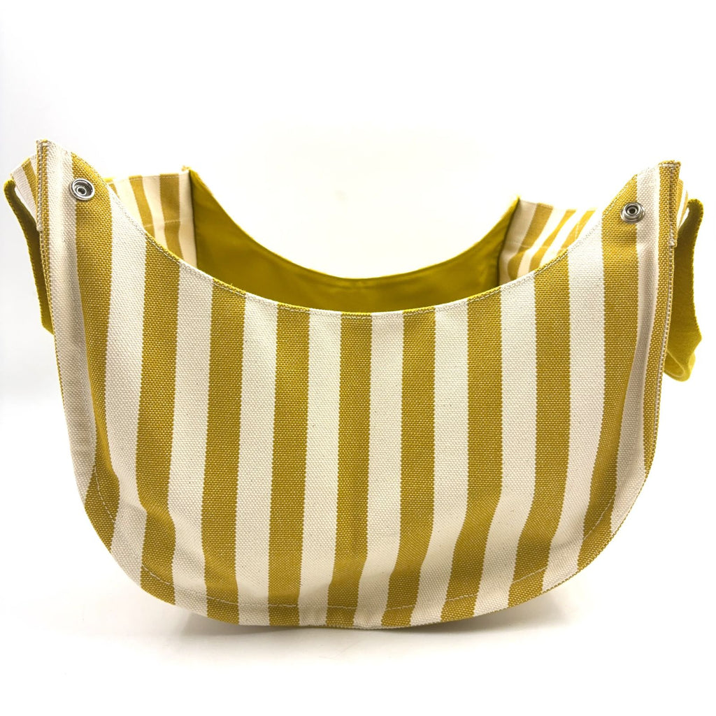Hermes Cannes Canvas Yellow White Tote Silver — view 8