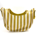 Hermes Cannes Canvas Yellow White Tote Silver — view 8