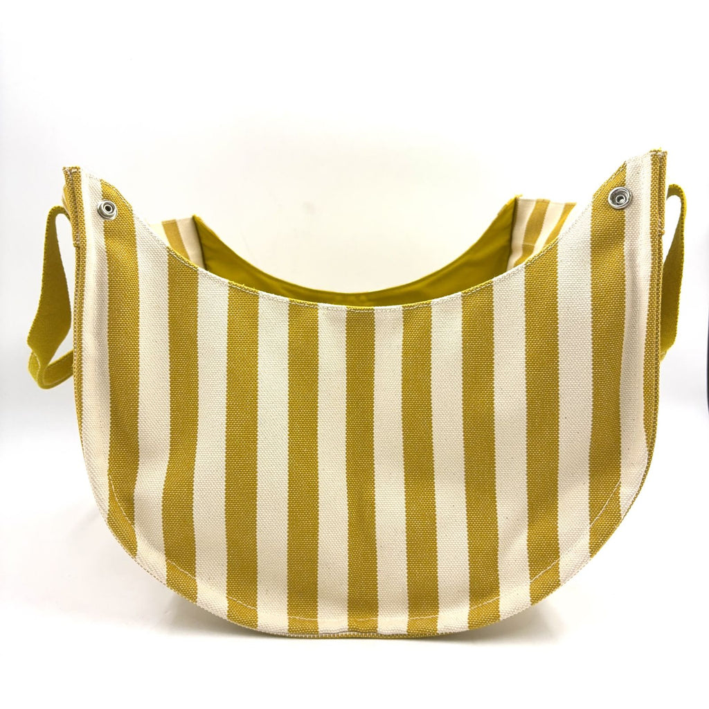 Hermes Cannes Canvas Yellow White Tote Silver — view 9
