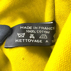 Hermes Cannes Canvas Yellow White Tote Silver — view 5