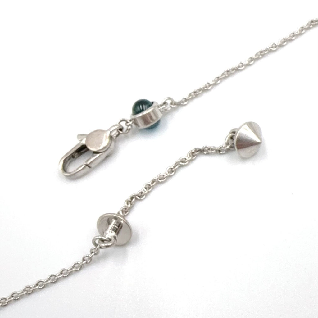 Gucci Heart Motif Blue Topaz Silver Light Necklace — view 7
