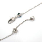 Gucci Heart Motif Blue Topaz Silver Light Necklace — view 7