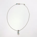 Gucci Heart Motif Blue Topaz Silver Light Necklace — view 3