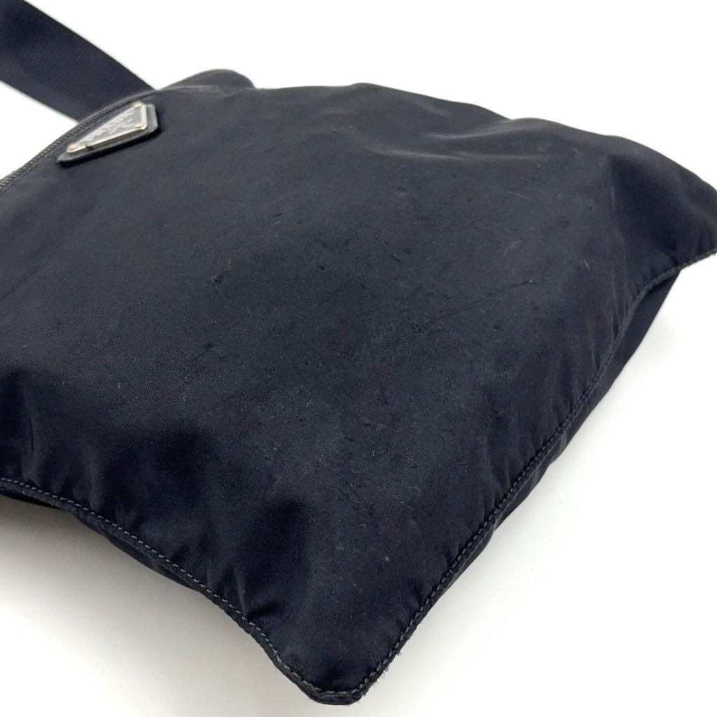 Prada Nylon Black Shoulder Bag Silver — view 5