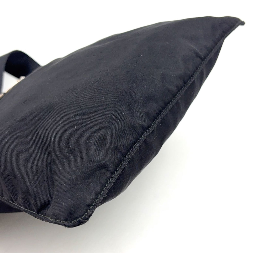 Prada Nylon Black Shoulder Bag Silver — view 8
