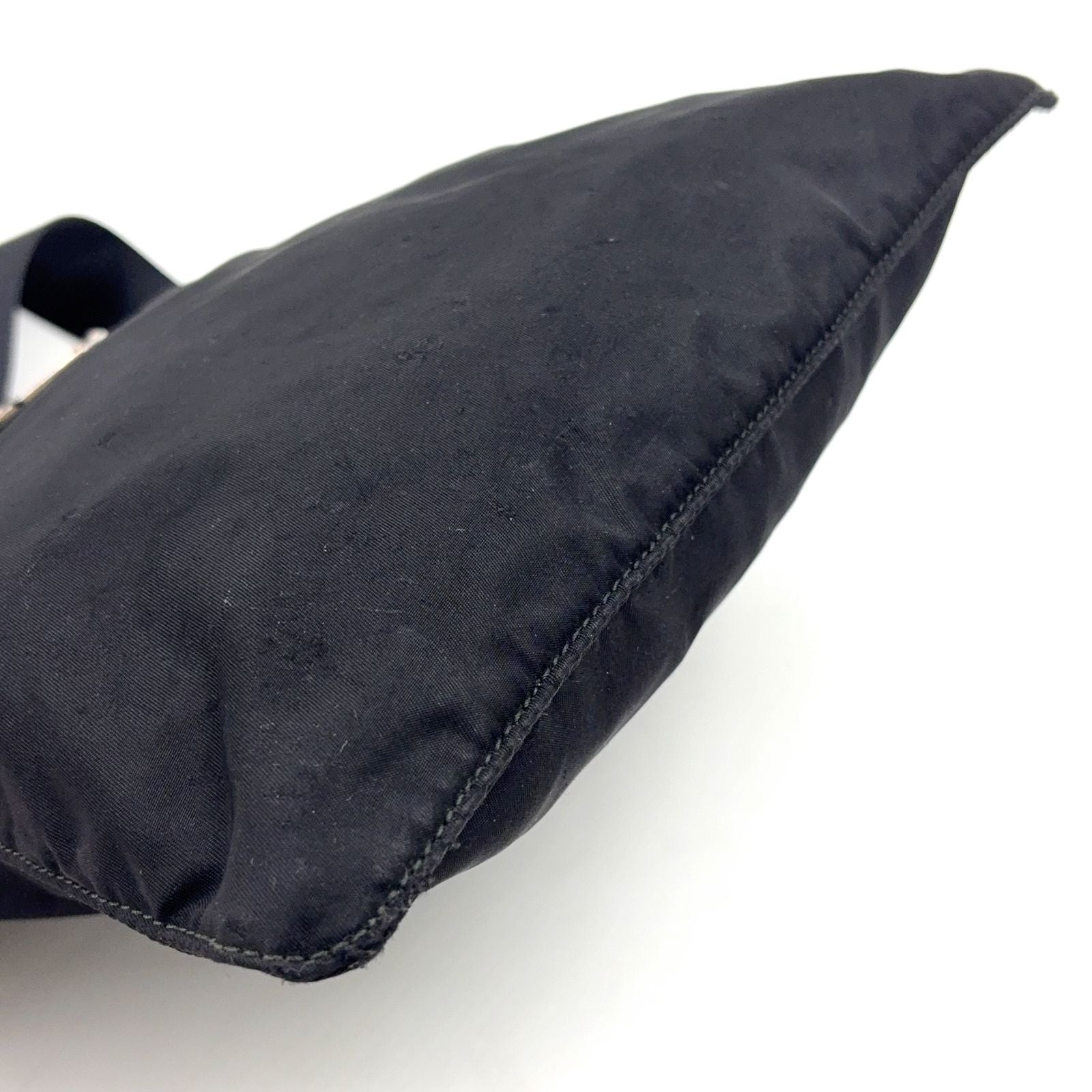 Prada Nylon Black Shoulder Bag Silver — view 8