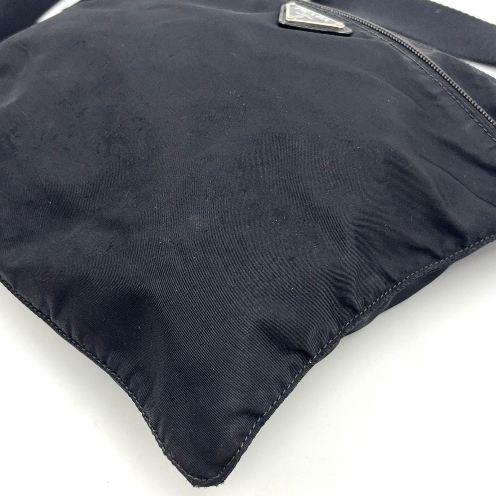 Prada Nylon Black Shoulder Bag Silver — view 6