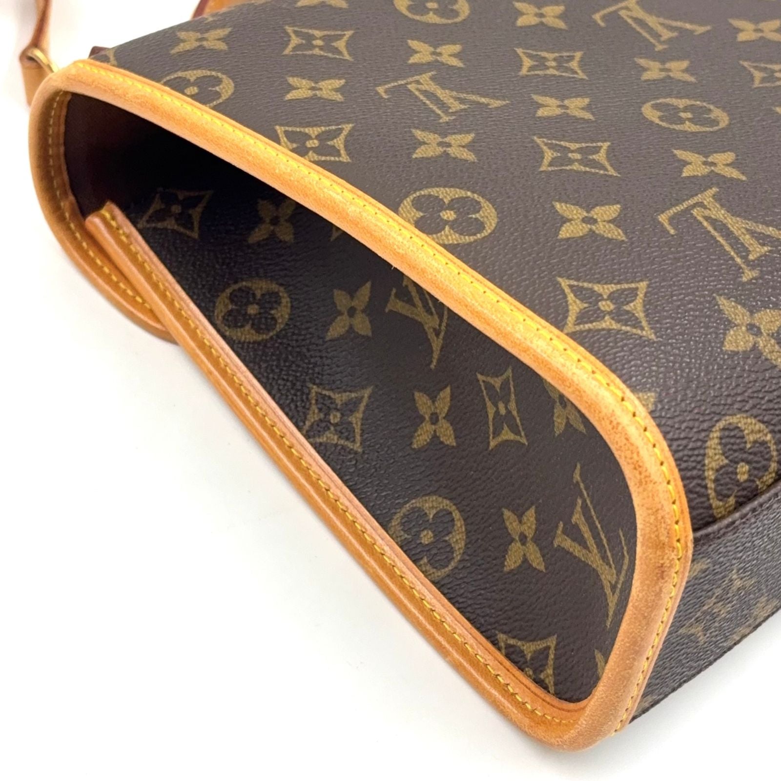 Louis Vuitton Bel Air Monogram 2-Way Shoulder Leather Brown Light Handbag Gold — view 9