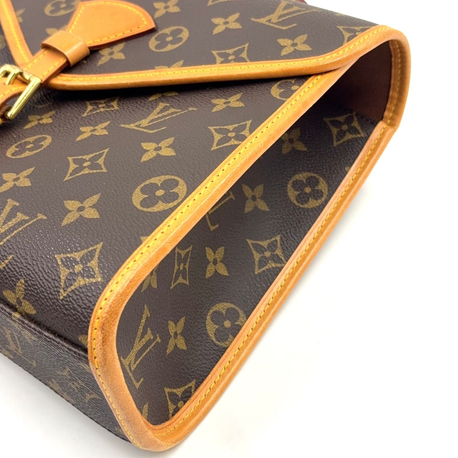 Louis Vuitton Bel Air Monogram 2-Way Shoulder Leather Brown Light Handbag Gold — view 8