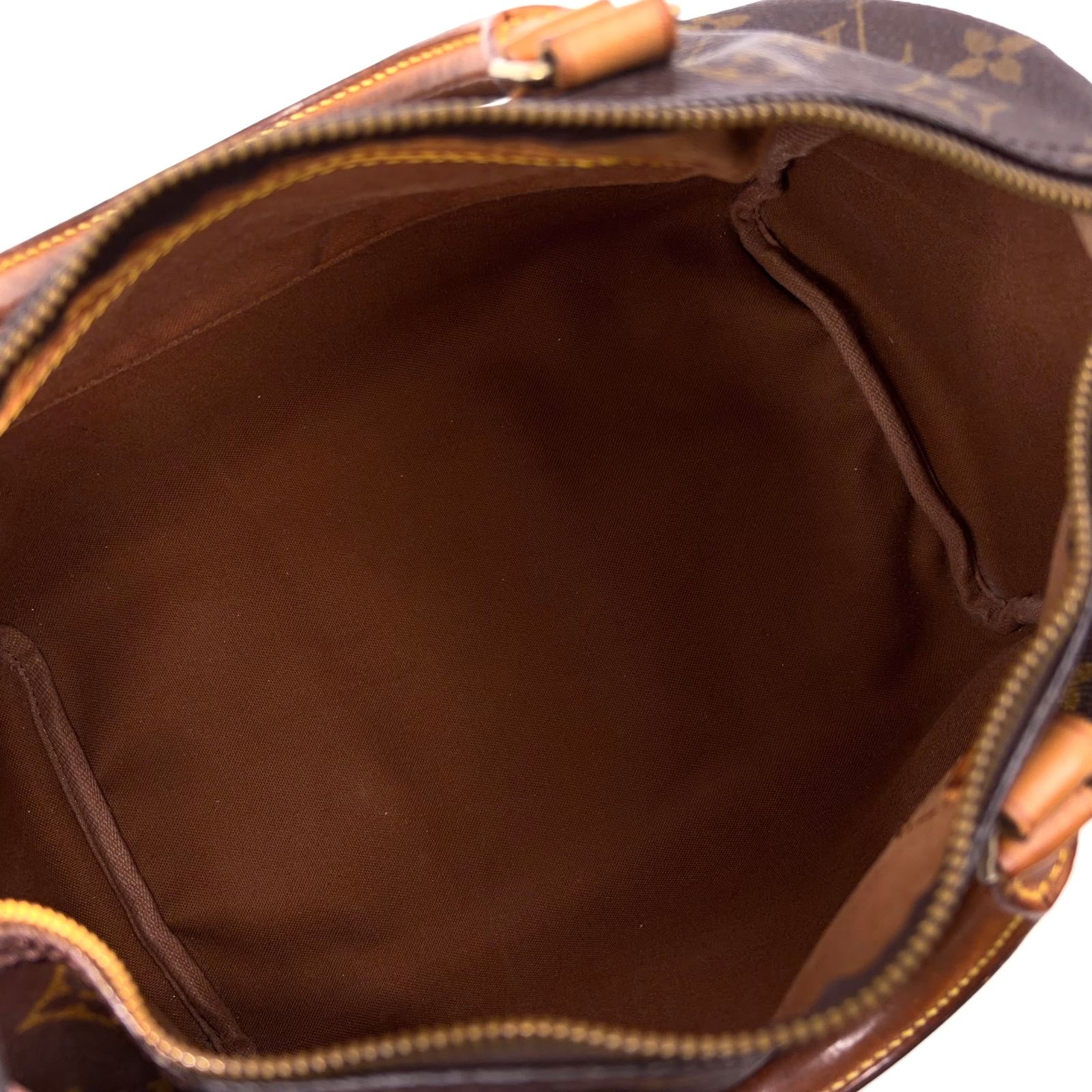 Louis Vuitton Speedy 30 Monogram Leather Brown Light Handbag Gold — view 3