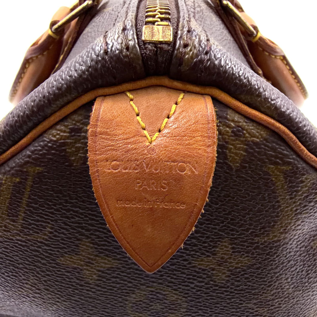 Louis Vuitton Speedy 30 Monogram Leather Brown Light Handbag Gold — view 4