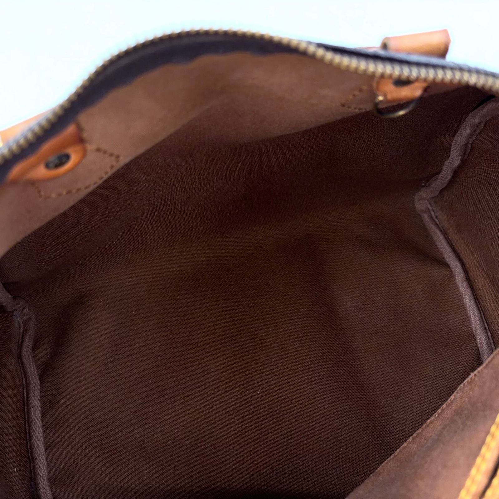 Louis Vuitton Speedy 30 Monogram Leather Brown Light Handbag Gold — view 7