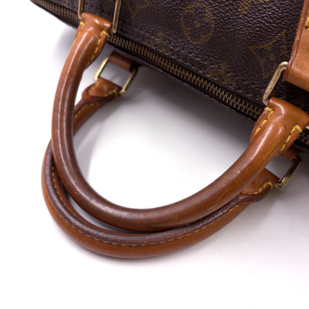 Louis Vuitton Speedy 30 Monogram Leather Brown Light Handbag Gold — view 8