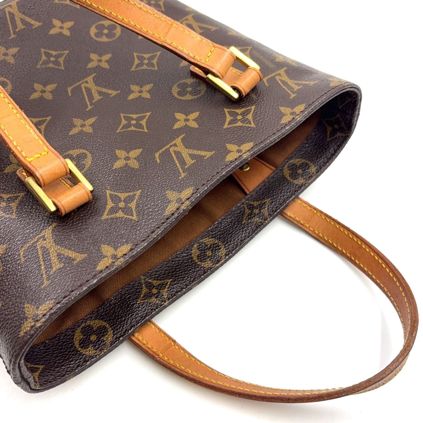 Louis Vuitton Vavin PM Monogram Leather Brown Handbag Gold — view 7