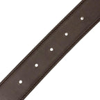 Hermes Belt Lucky Metal Leather Orange Dark Brown Silver — view 7