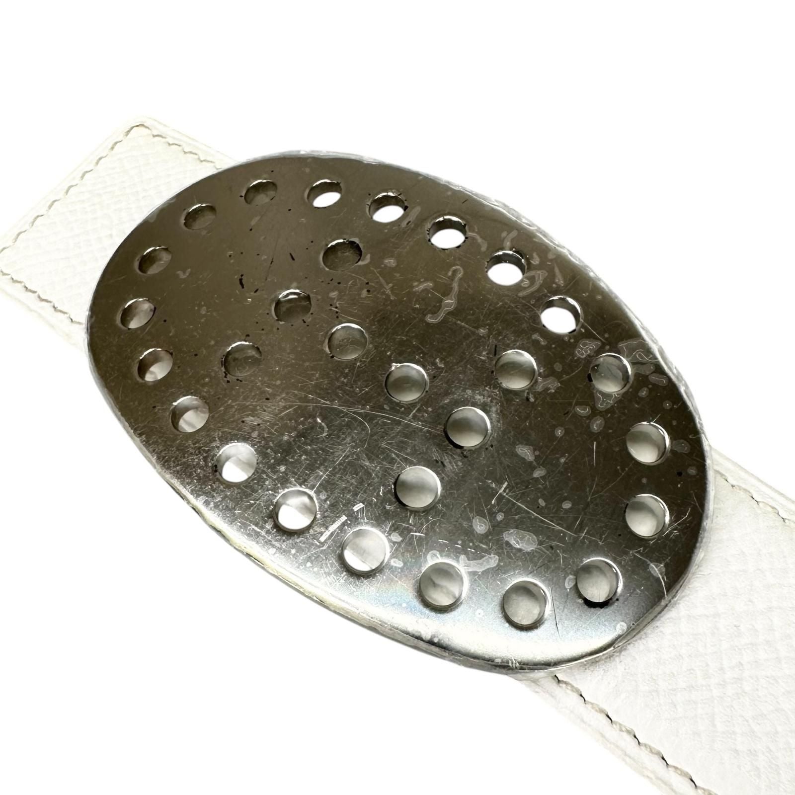 Hermes Evelyne Leather Brown White Belt Silver — view 9