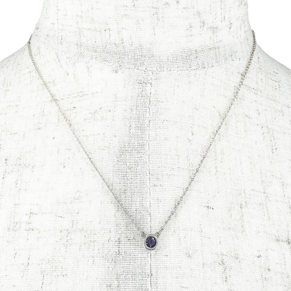 Tiffany & Co by the Yard Pendant Amethyst Silver Purple Necklace — view 3