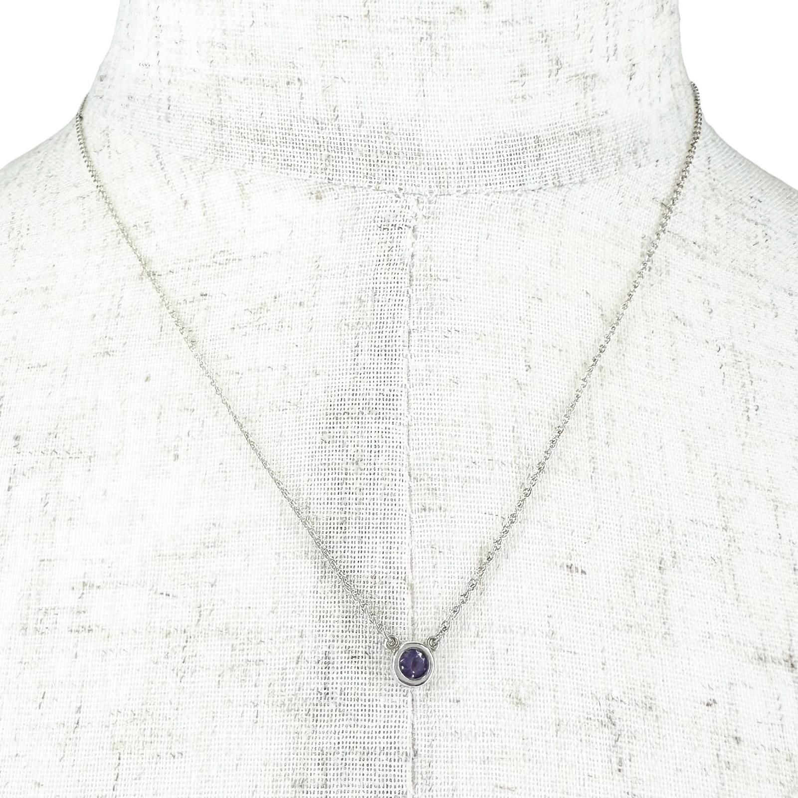 Tiffany & Co by the Yard Pendant Amethyst Silver Purple Necklace — view 3