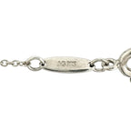 Tiffany & Co Elsa Peretti Open Heart Pendant Silver Pink Necklace — view 9