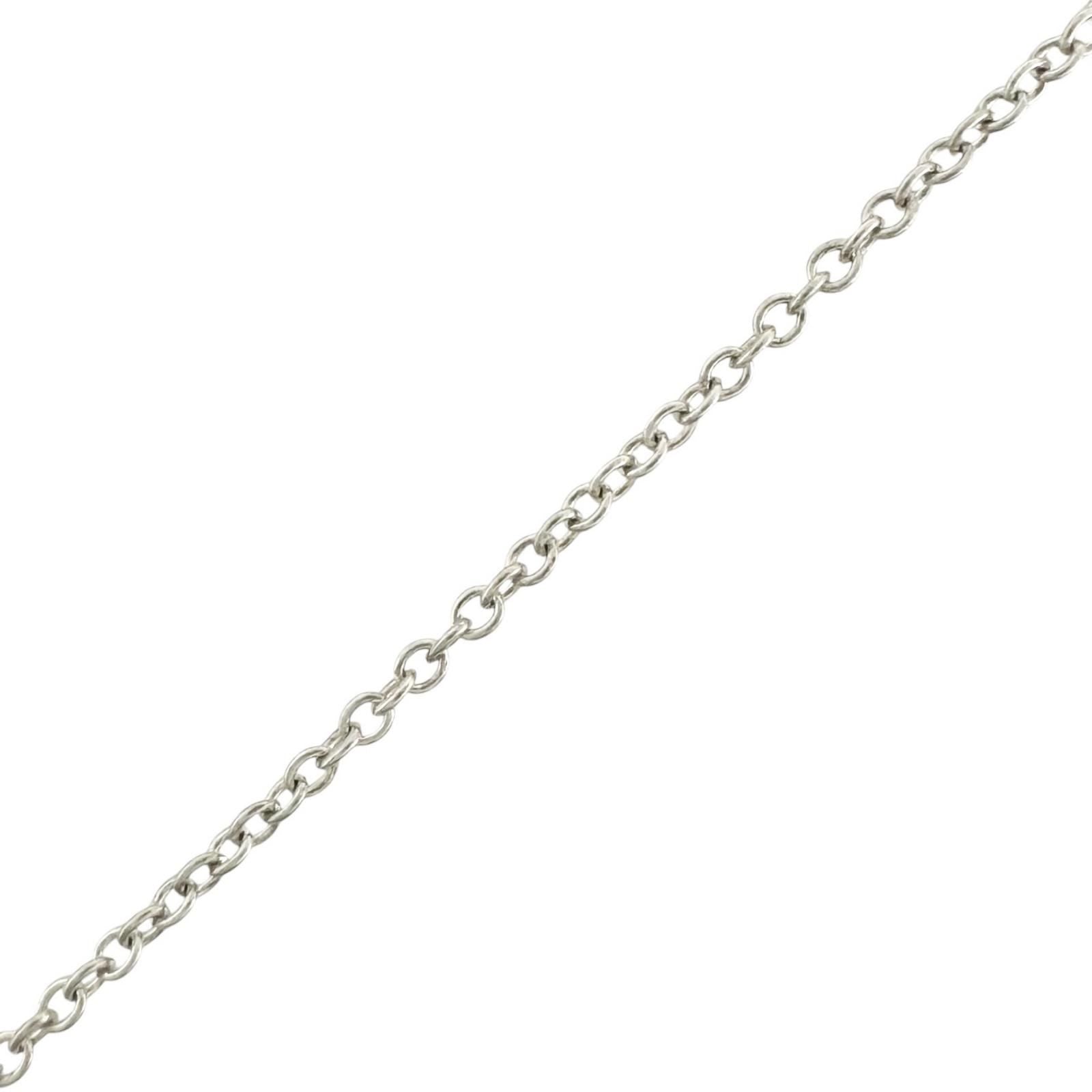 Tiffany & Co Elsa Peretti Open Heart Pendant Silver Pink Necklace — view 4
