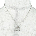 Tiffany & Co Elsa Peretti Open Heart Pendant Silver Pink Necklace — view 3