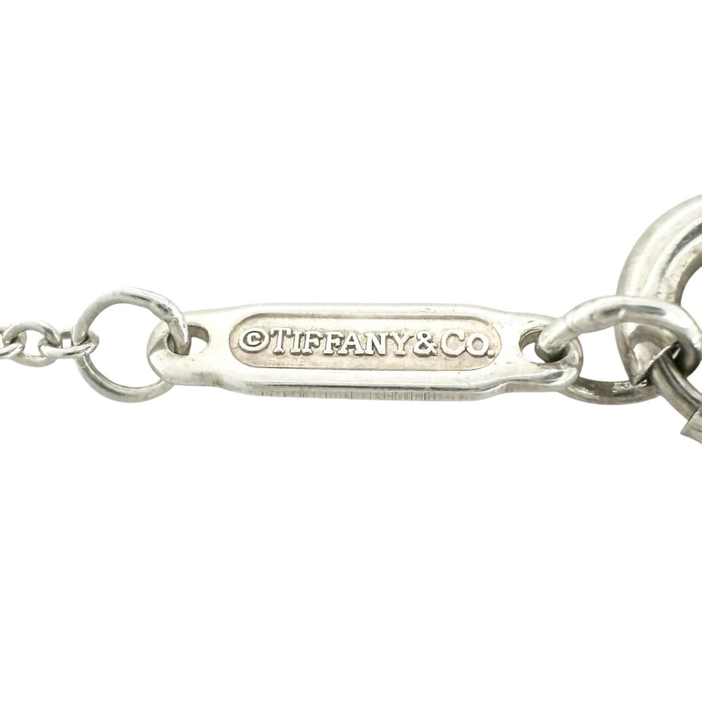 Tiffany & Co Triple Interlocking Silver Blanc Necklace — view 6