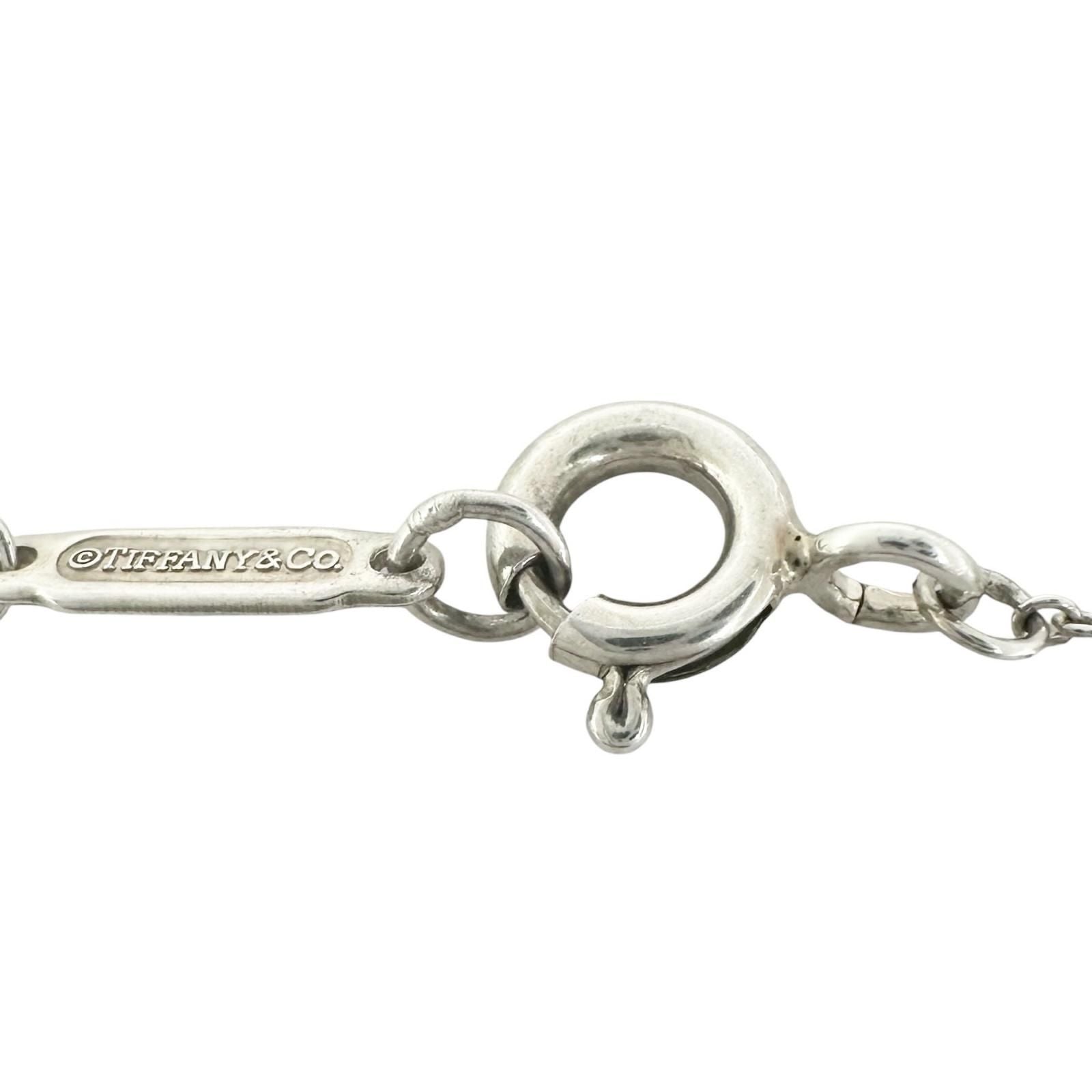 Tiffany & Co Triple Interlocking Silver Blanc Necklace — view 5