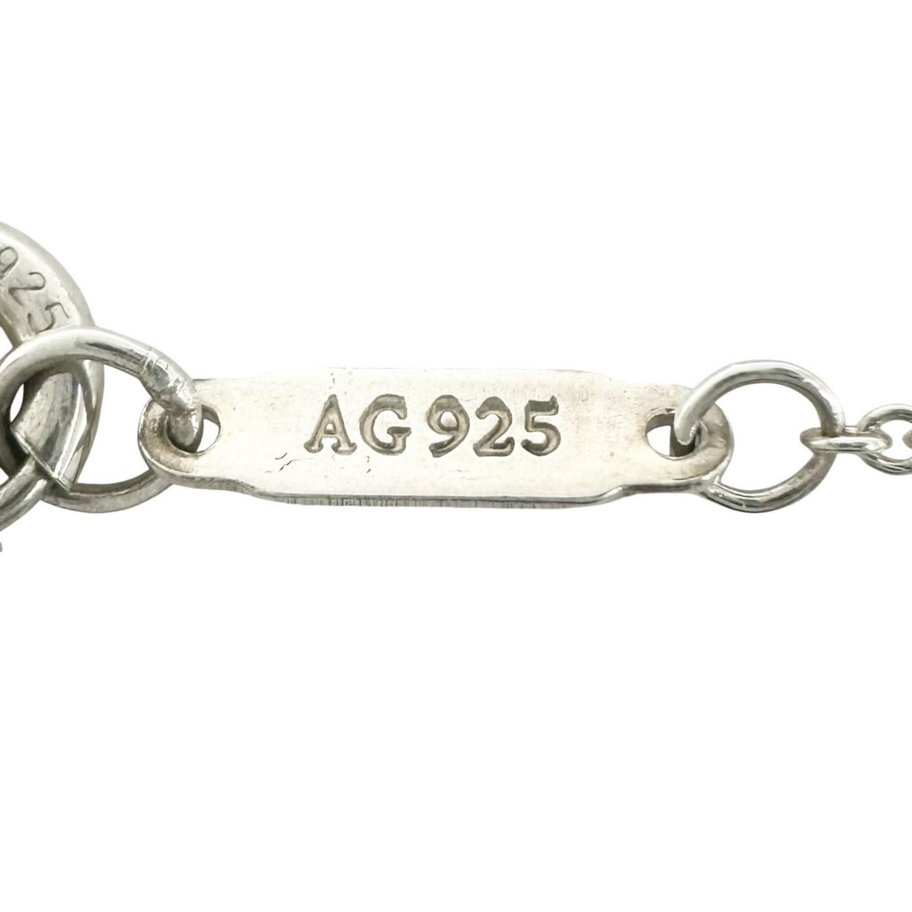 Tiffany & Co Triple Interlocking Silver Blanc Necklace — view 7