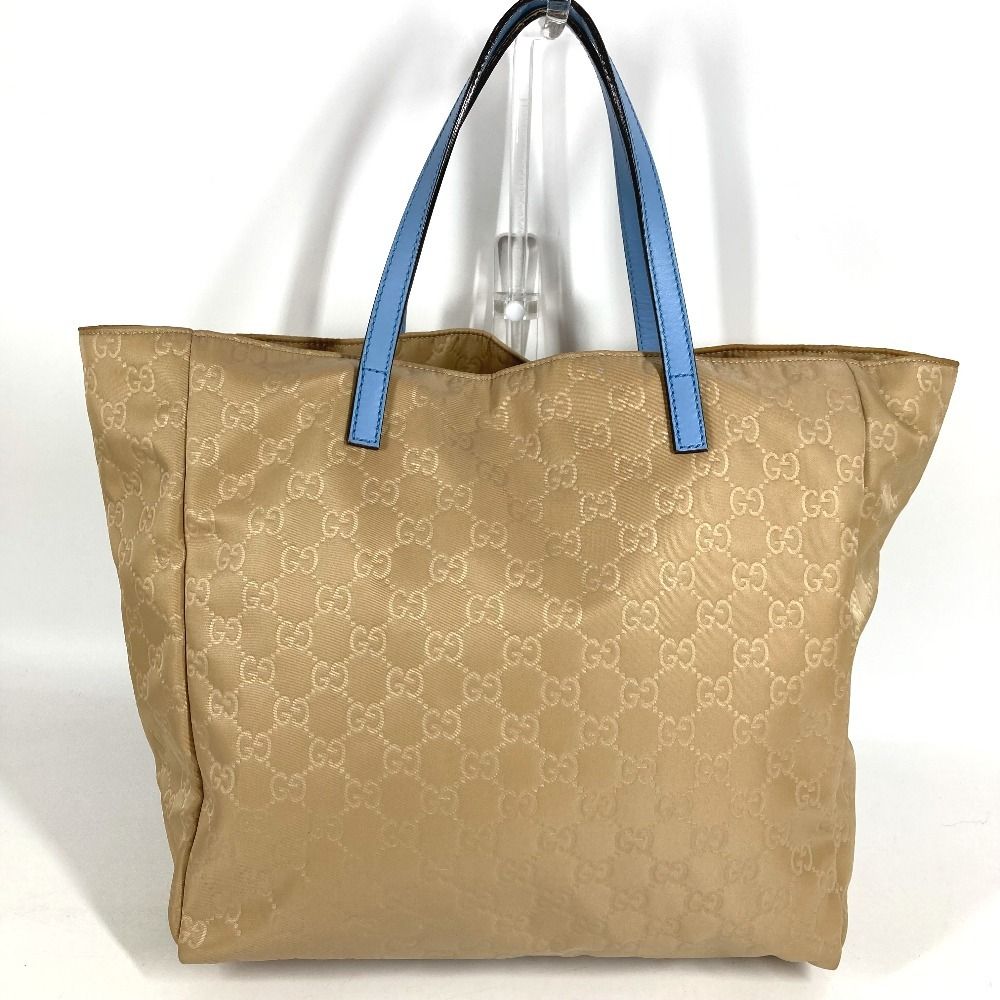 Gucci Handbag GG Logo Leather Nylon Beige — view 2