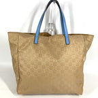 Gucci Handbag GG Logo Leather Nylon Beige — view 2