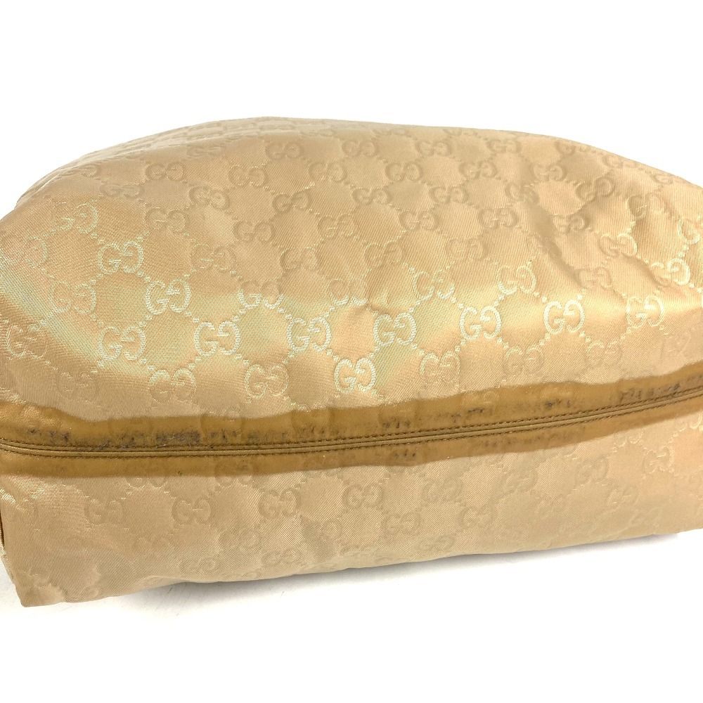 Gucci Handbag GG Logo Leather Nylon Beige — view 6