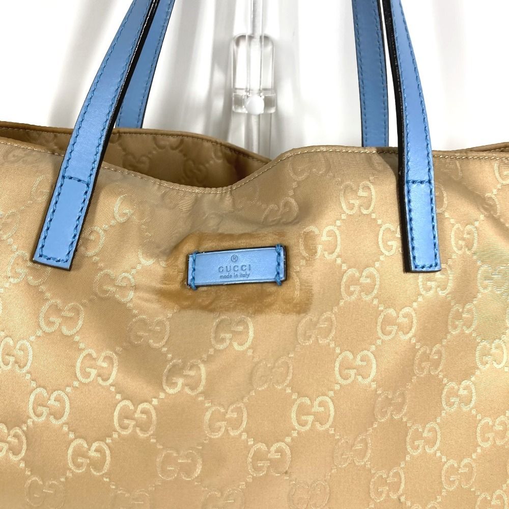 Gucci Handbag GG Logo Leather Nylon Beige — view 3